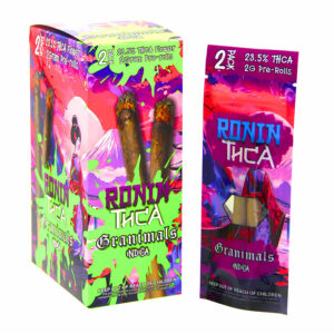 RONIN THCA FLOWER 2 GRAM PRE ROLLS GRANIMALS INDICA 2PK - BOX OF 10