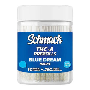 SCHMACK THCA PRE ROLLS BLUE DREAM INDICA - JAR OF 25
