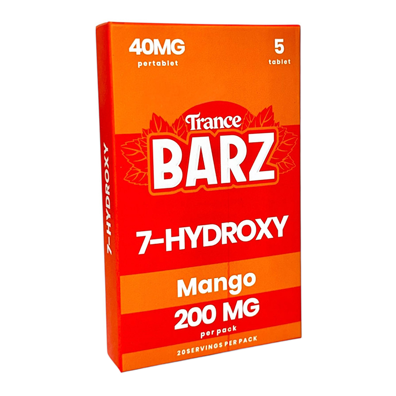 TRANCE BARZ 7-HYDROXY MANGO 5CT (40MG PER TABLET) - BOX OF 10