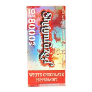 SHRUMFUZED 10PACK WHITE CHOCOLATE PEPPERMINT GUMMIES 8000MG