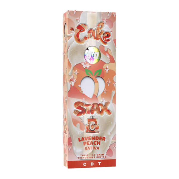 CAKE STAX 3.0G DISPOSABLE LAVENDER PEACH SATIVA- BOX OF 5