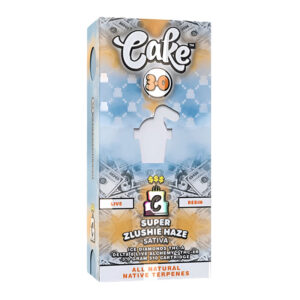 CAKE $$$ 3.0G CARTRIDGE SUPER ZLUSHIE HAZE SATIVA -BOX OF 5