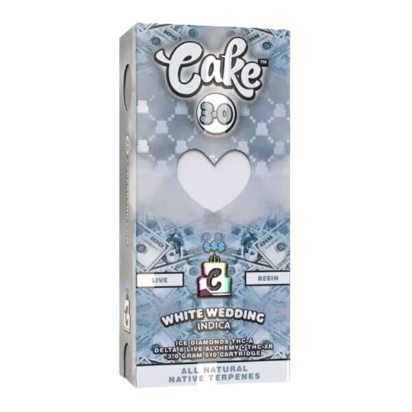 CAKE $$$ 3.0G CARTRIDGE WHTE WEDDING INDICA -BOX OF 5
