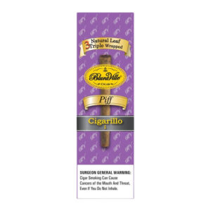 BLUNT VILLE CIGAR NATURAL LEAF TRIPLE WRAPPED PIFF - BOX OF 25
