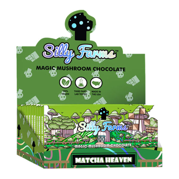 SILLY FARMS MAGIC MUSHROOM CHOCOLATE MATCHA HEAVEN - BOX OF 10