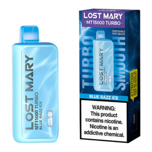 LOST MARY MT 15K TURBO BLUE RAZZ ICE 5% - BOX OF 5
