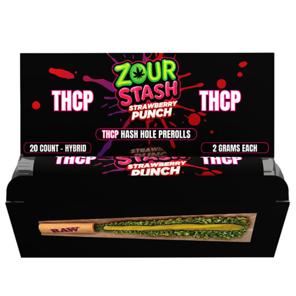ZOUR STASH 2G THCP HASH HOLE PREROLLS - BOX OF 20