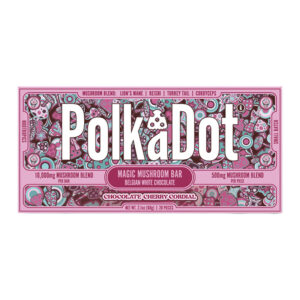 POLKA DOT CHOCOLATE CHERRY CORDIAL MUSHROOM MAGIC BLEND CHOCOLATE BAR - BOX OF 10