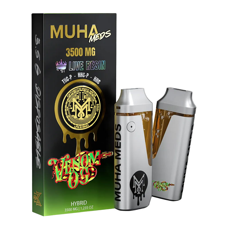 MUHA MEDS 3.5G DISPOSABLES VENOM OG HYBRID - BOX OF 5