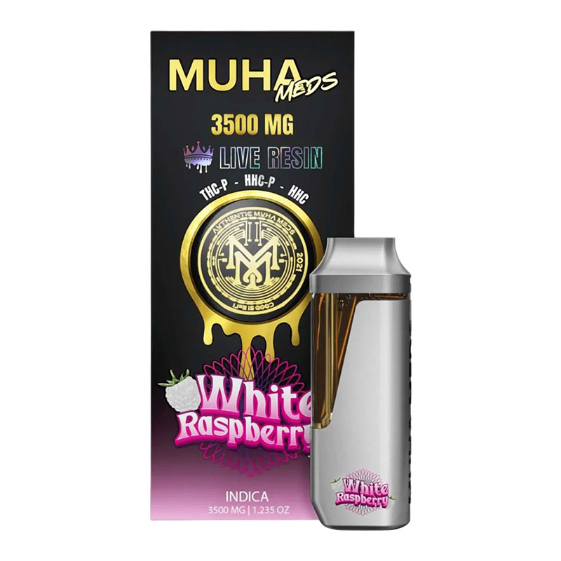 MUHA MEDS 3.5G DISPOSABLES WHITE RASPBERRY INDICA - BOX OF 5