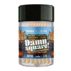 TRUEMOOLA CRAVE DAMN SQUARE SATIVA 3.5G 7 PREROLL- BOX OF 10