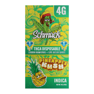 SCHMACK THCA 4G DISPOSABLE PINEAPPLE KUSH INDICA - BOX OF 6