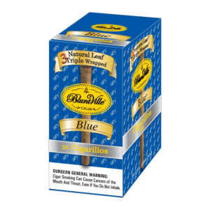 BLUNT VILLE CIGAR NATURAL LEAF TRIPLE WRAPPED BLUE - BOX OF 25