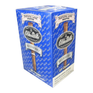BLUNT VILLE CIGAR NATURAL LEAF WRAPPER BLUEBERRY - BOX OF 25
