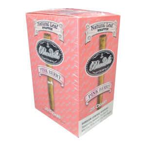 BLUNT VILLE CIGAR NATURAL LEAF WRAPPER PINK BERRY - BOX OF 25