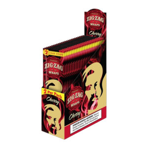 ZIG ZAG 2PK 2 CIGAR WRAPS CHERRY - BOX OF 25 POUCHES