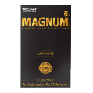 TROJAN BLACK MAGNUM LARGE LUBRICATED