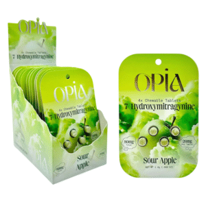 OPIA 7-HYDROXYMITRAGYNINE CHEWABLE TABLETS SOUR APPLE 80MG 4CT (20MG PER TABLET) - BOX OF 10