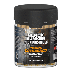 BLACK BUNKER THC PRE ROLLS 1.5GM PEACH CRESCENDO HYBRID-  BOX OF 50