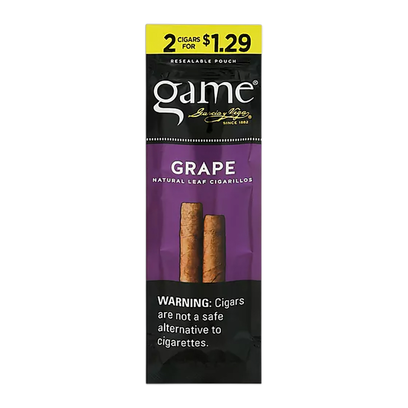 GAME 2PK $1.29 GRAPE – DUAL BOX OF 30 POUCHES – Eagle Distribution