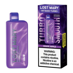 LOST MARY MT 15K TURBO GRAPE APPLE 5% - BOX OF 5