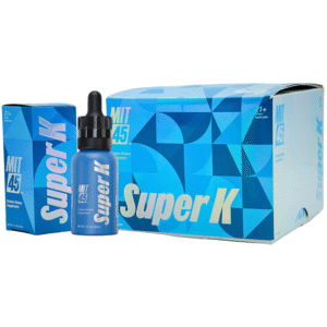 MIT 45 KRATOM DIETARY SUPPLEMENT SUPER K EXTRA STRONG BLUE 1 FL OZ(30ML) BOTTLE - BOX OF 12
