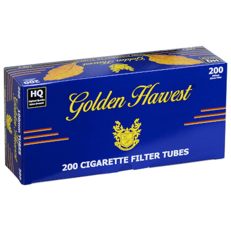 GOLDEN HARVEST HQ CIGARETTES TUBES 100MM BLUE 200CT - BUNDLE OF 5