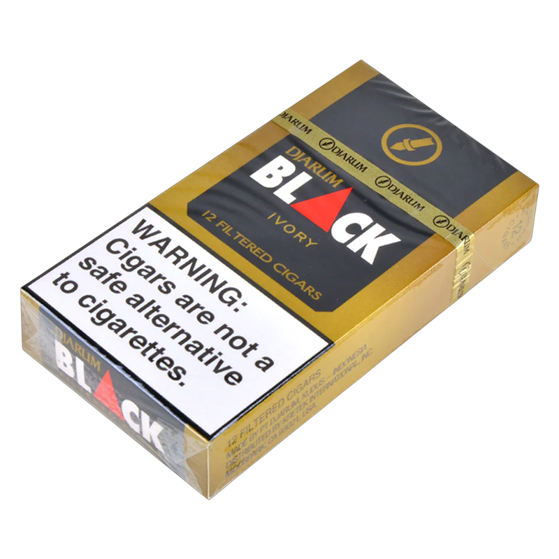 DJARUM BLACK FILTERED CIGARS IVORY 12PK - BOX OF 10
