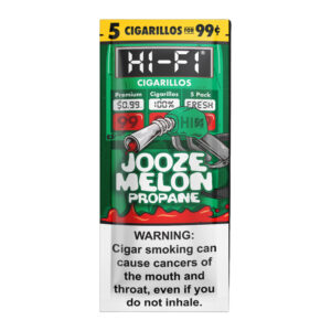 HI-FI 5PK CIGARILLOS JOOZE MELON PROPANE - BOX OF 15 POUCHES