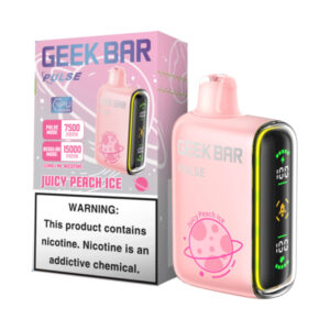GEEK BAR PULSE 15K JUICY PEACH ICE 5% - BOX OF 5
