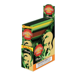 ZIG ZAG 2PK 2 CIGAR WRAPS MANGO - BOX OF 25 POUCHES