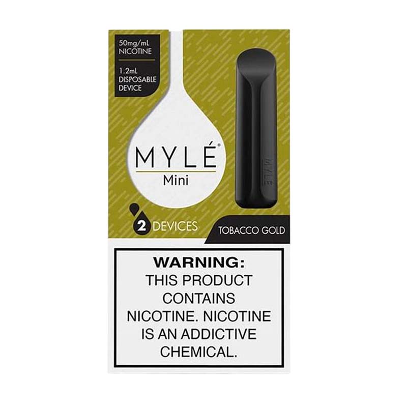 MYLE MINI TOBACCO GOLD 5% 2 PK - BOX OF 10