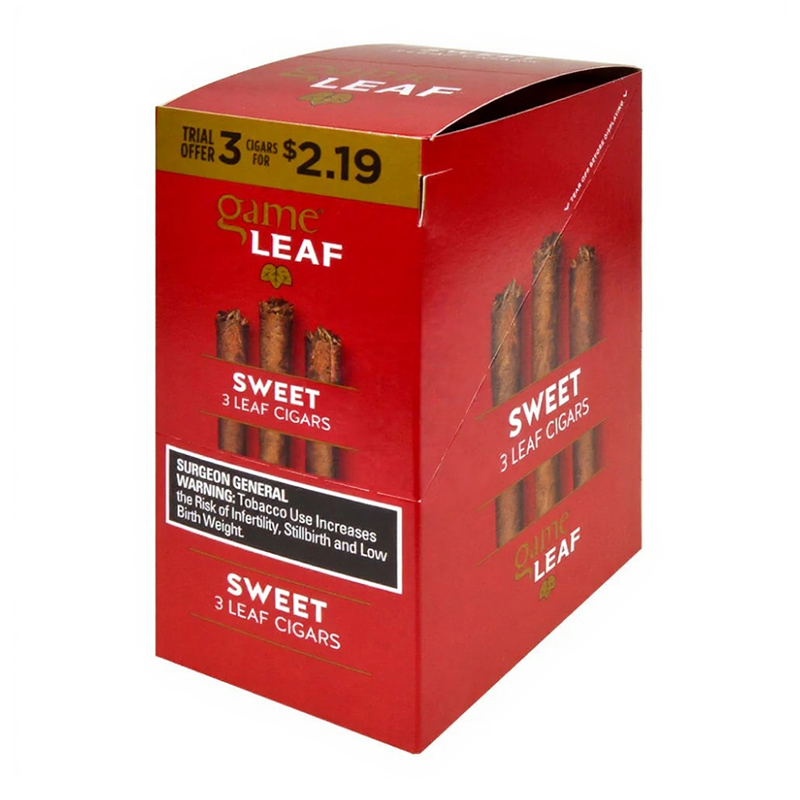 GAME LEAF 3PK CIGAR FOR $:2.19 SWEET - BOX OF 10