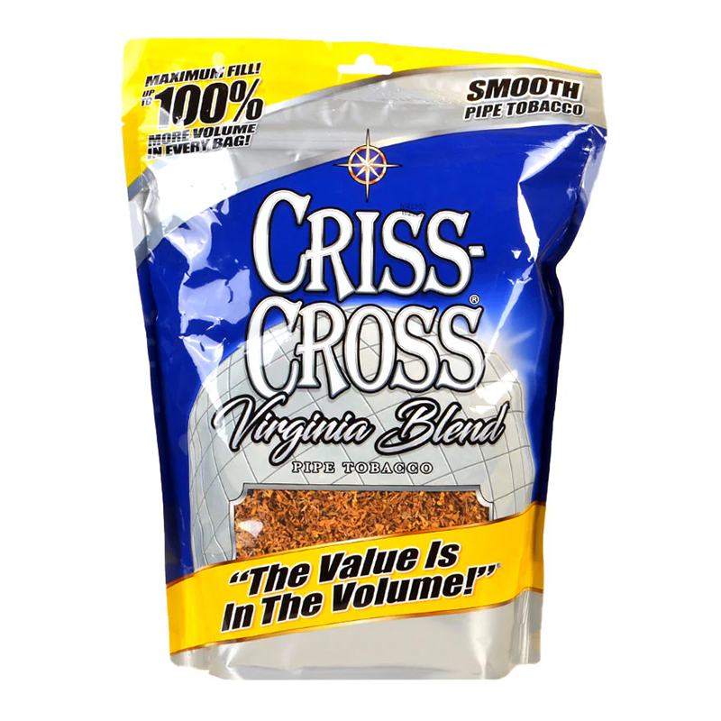 CRISS CROSS VIRGINIA BLEND PIPE TOBACCO SMOOTH - 16OZ MEGA BAG