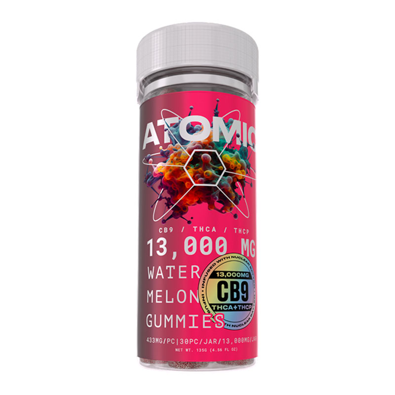 ATOMIC CB9 13,000MG WATERMELON GUMMIES - JAR OF 30