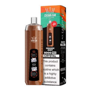 AL FAKHER CROWN BAR BIG CLOUD 8K CRYSTAL ORANGE MINT 5% - BOX OF 5