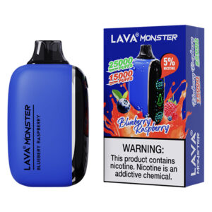 LAVA MONSTER 25K BLUEBERRY RASPBERRY 5% - BOX OF 5