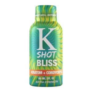 K SHOT BLISS EXTRA STRENGTH KRATOM + CORDYCEPS 2 FL OZ(60ML) BOTTLE - BOX OF 12