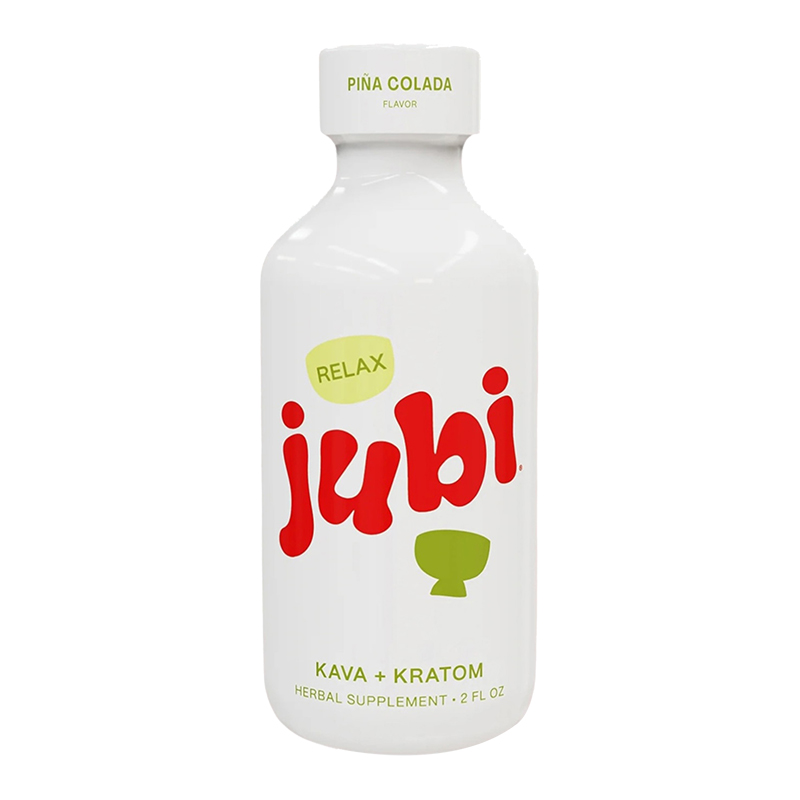 JUBI KAVA + KRATOM SHOTS PINA COLADA FLAVORED 2FL OZ(60ML) BOTTLE - BOX OF 12