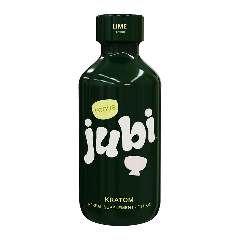 JUBI HERBAL SUPPLEMENT KRATOM SHOTS LIME FLAVORED 2FL OZ(60ML) BOTTLE - BOX OF 12