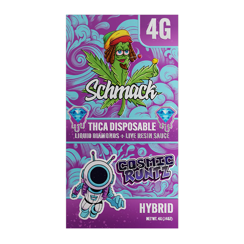 SCHMACK THCA 4G DISPOSABLE COSMIC RUNTZ HYBRID - BOX OF 6