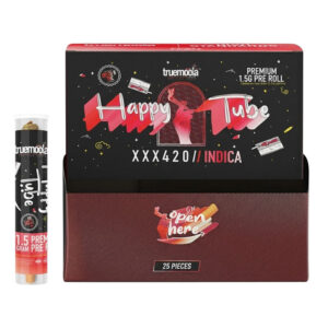 TRUEMOOLA HAPPY TUBE 1.5G PRE ROLL XXX420 INDICA - BOX OF 25