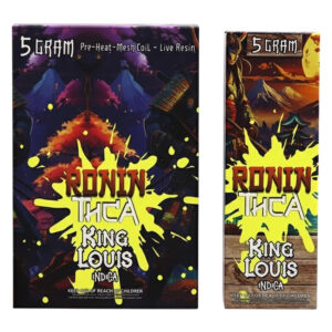 RONIN THCA 5 GRAM PENS KING LOUIS INDICA - BOX OF 5