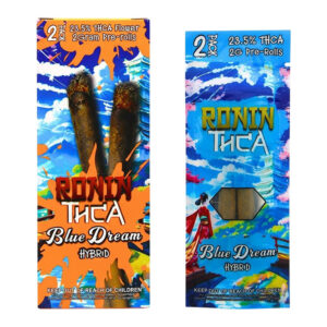 RONIN THCA FLOWER 2 GRAM PRE ROLLS BLUE DREAM HYBRID 2PK - BOX OF 10
