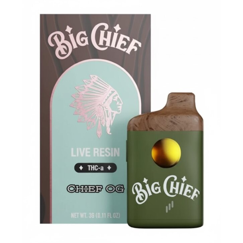 BIG CHIEF THC-A DISPOSABLE 3GM  - BOX OF 6