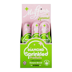 MUFFINS DIAMOND SPRINKLED PRE ROLL BANANA BREAD HYBRID - BOX OF 50