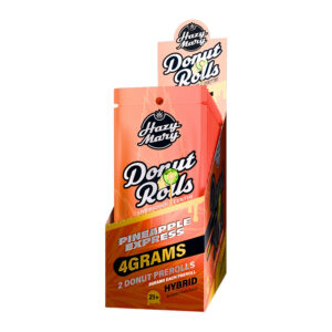 HAZY MARY THCA DONUT PRE ROLLS 4GRAM PINEAPPLE EXPRESS HYBRID 2PK - BOX OF 10