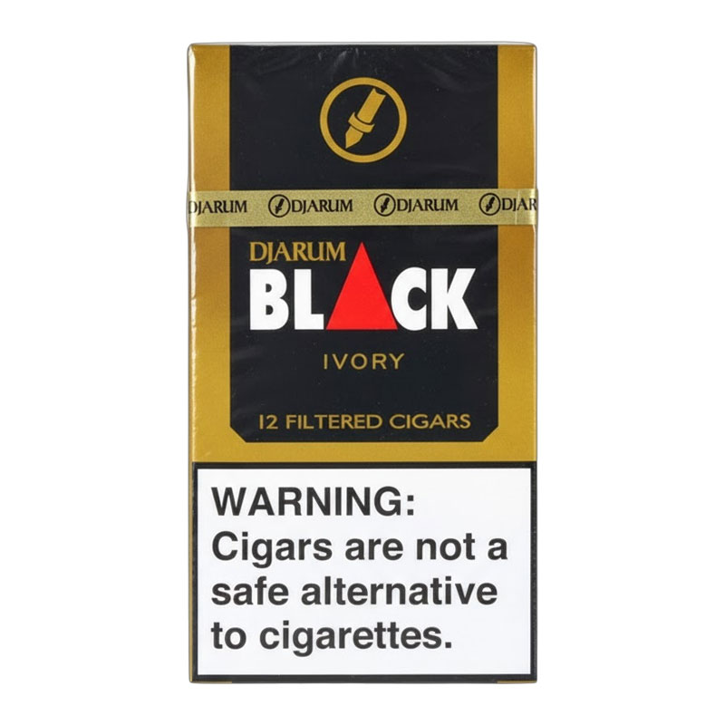 DJARUM BLACK FILTERED CIGARS IVORY 12PK - BOX OF 10