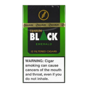 DJARUM BLACK FILTERED CIGARS EMERALD 12PK - BOX OF 10