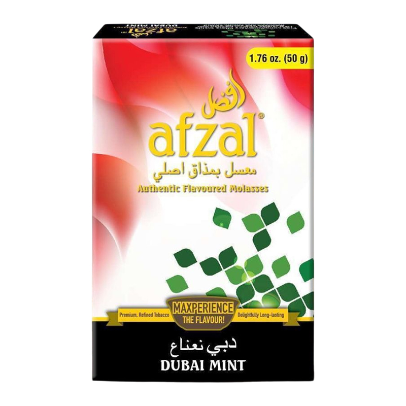 AFZAL AUTHENTIC HOOKAH TOBACCO DUBAI MINT FLAVOR - 250 GRAMS JAR